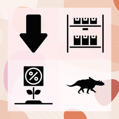 Simple set of slope related filled icons