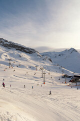 View of the Austrian ski resort Ischgl.