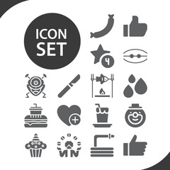 Simple set of cool related filled icons.