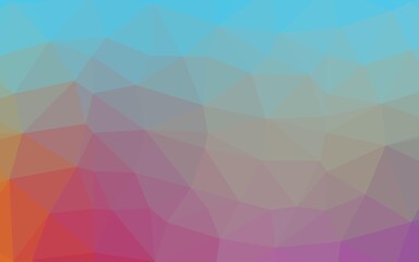 Light Blue, Red vector polygonal pattern.