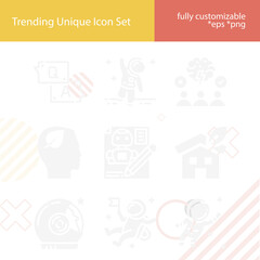 Simple set of invention related filled icons.