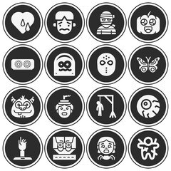 16 pack of panic  filled web icons set