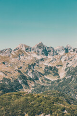 Mountain range in Triglav national park, Slovenia