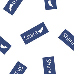 Share button icon seamless pattern on a white background.