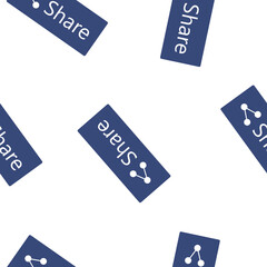 Share button icon seamless pattern on a white background.