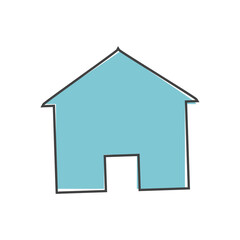 Fototapeta na wymiar House vector icon. Home symbol cartoon style on white isolated background.
