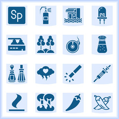 Burning  related simple set. 16  filled