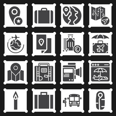 16 pack of trips  filled web icons set