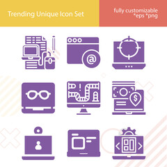 Simple set of 145 related filled icons.