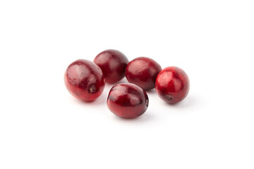 cranberries isolated on white