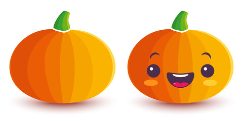 Cute pumkin in manga style.