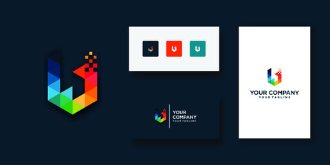 modern design template letter B