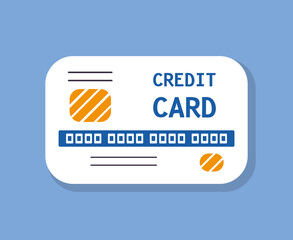 Credit card flat vector icon