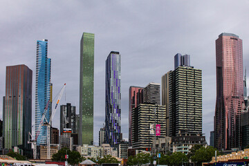 Fototapeta na wymiar colourful skyscrapers