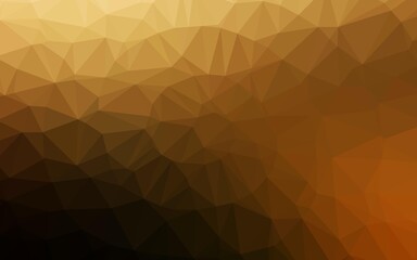 Dark Yellow, Orange vector blurry triangle template.