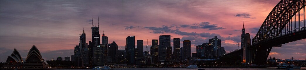 panoramic Sydney Harbour
