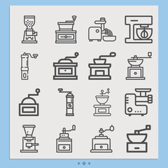 Simple set of combinations related lineal icons.