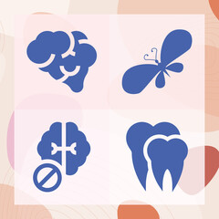 Obraz premium Simple set of anterior related filled icons