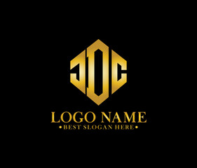JDC Diamond Alphabet Modern Logo Design Concept - obrazy, fototapety, plakaty