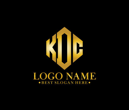 KDC Diamond Alphabet Modern Logo Design Concept