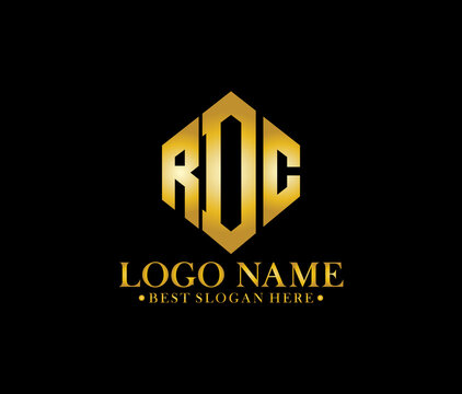 RDC Diamond Alphabet Modern Logo Design Concept
