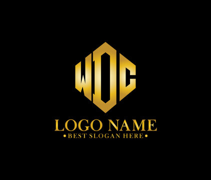 WDC Diamond Alphabet Modern Logo Design Concept