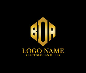 BDA Diamond Alphabet Logo Design Concept