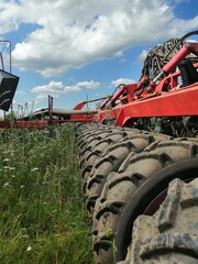 tractor in field