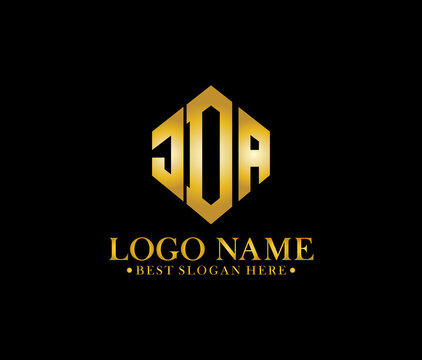 JDA Diamond Alphabet Logo Design Concept