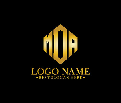 MDA Diamond Alphabet Logo Design Concept