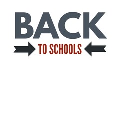 Image with a text "back to school" on white background.
