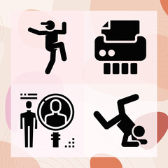 Simple set of prospects related filled icons