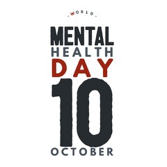 Image with text "World mental health day 10 october"