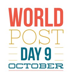Image with text "World post day 9 october"