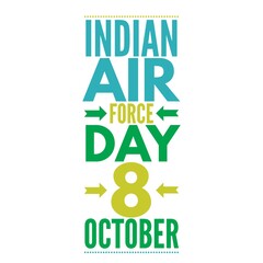 Image with text "Indian air force day" on white background.