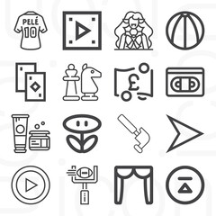 16 pack of beat  lineal web icons set