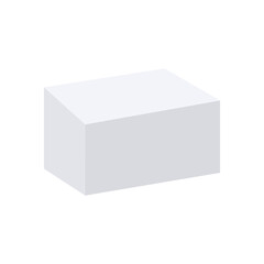 rectangular white box or stand icon, flat style