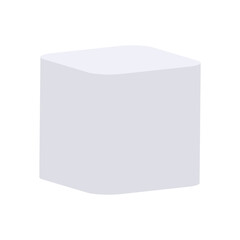 white box or square pedestal, flat style