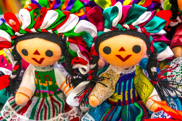 Colorful Mexican Lupita Dolls Los Cabos Mexico