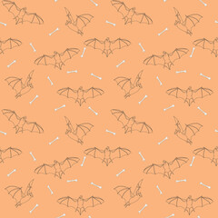 Halloween Themed Bat and Bones