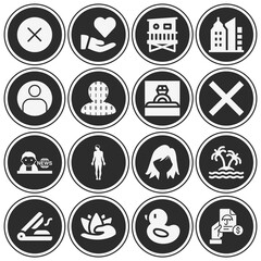 16 pack of story  filled web icons set