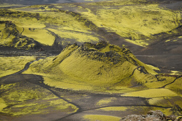 One of the craters in Laki volcanic complex, Iceland
