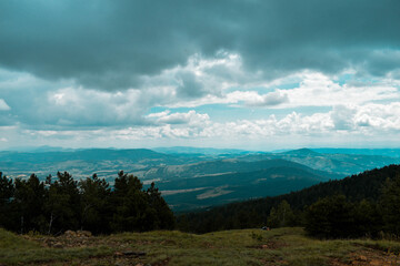 Obraz premium Beautiful view of the mountain range