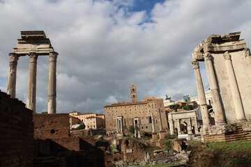 The ancient Roman Forum in Rome.