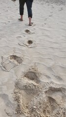 Man walking on the beach