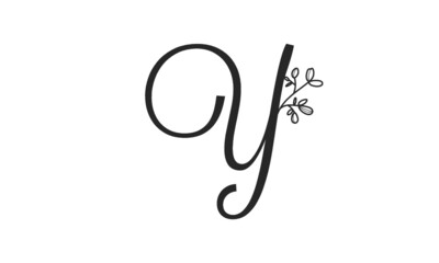Y wedding flowers alphabet characters