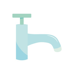 water faucet icon, flat style