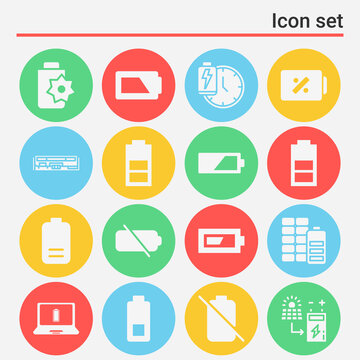 16 Pack Of Resisting Arrest  Filled Web Icons Set