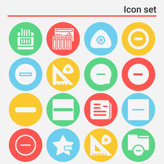 16 pack of least  filled web icons set