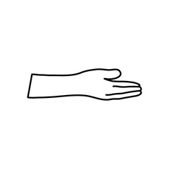 hand icon image, line style